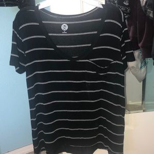 black and white striped shirt